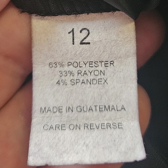 NWD Briggs New York Women's Size 12 Short Dress Pants Black Pull On - Picture 7 of 8